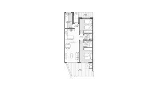 Apartment floor plan, 3 bedrooms in Residencial Moma II No. 9
