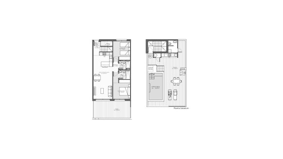 Penthouse floor plan, 2 bedrooms in Residencial Moma II No. 8 (2D)