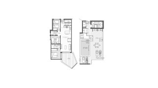 Penthouse floor plan, 3 bedrooms in Residencial Moma II No. 4
