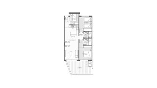 Apartment floor plan, 3 bedrooms in Residencial Moma II No. 3